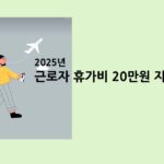 2025년 근로자휴가비 20만원 지원사업