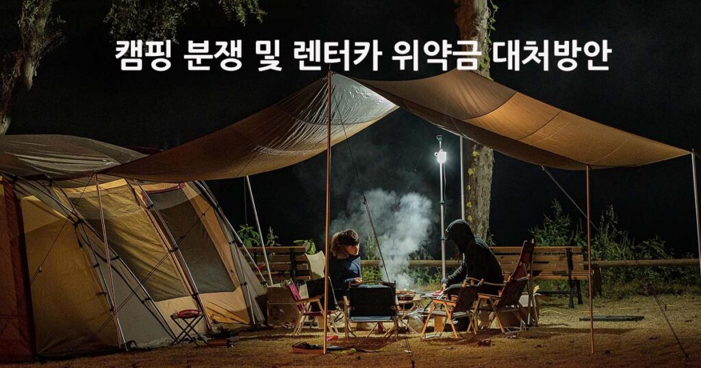 캠핑 분쟁 및 렌터카 위약금 대처방안