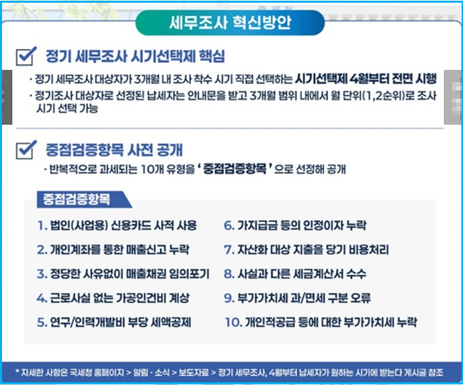 정기 세무조사, 납세자가 원하는 시기에 받는다 3 정기 세무조사, 납세자가 원하는 시기에 받는다 2