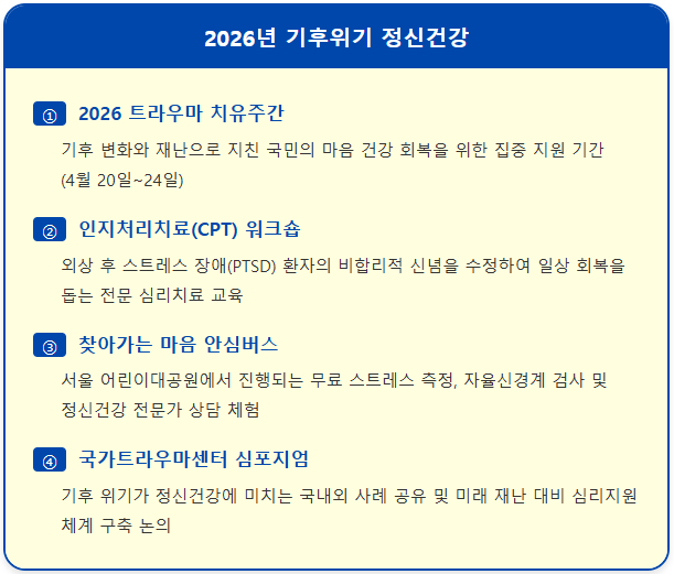 우울증 극복 2026 트라우마 치유주간 활용법 1