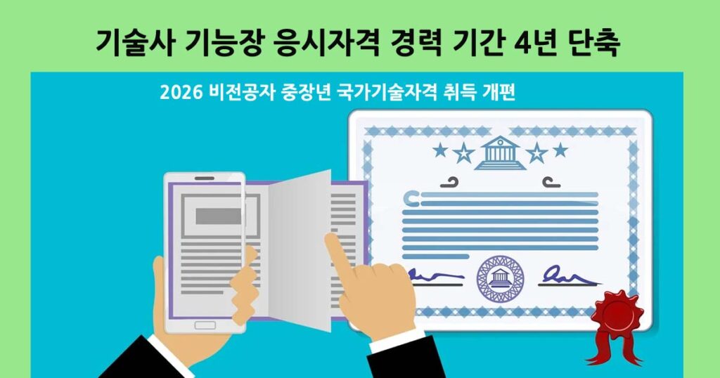 기술사기능장응시자격단축