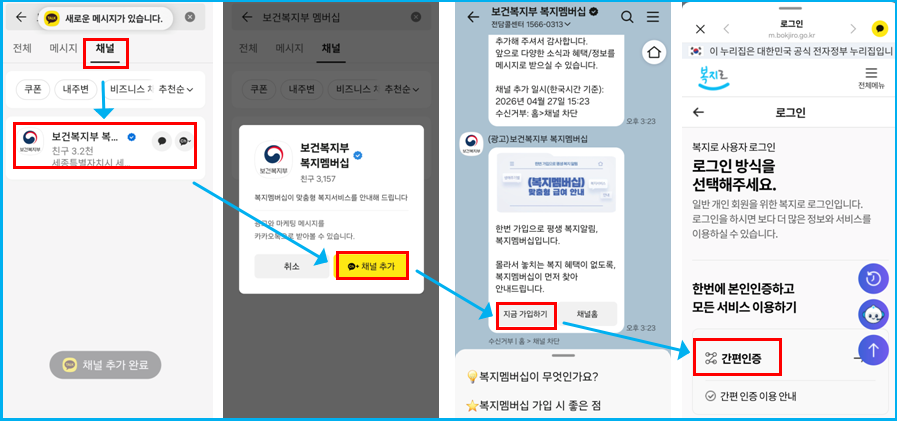 정부 복지혜택 놓치지 않는 카카오톡 알림 설정 5 정부 복지혜택 놓치지 않는 카카오톡 알림 설정 4