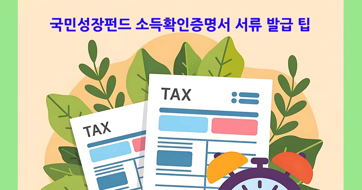 국민성장펀드소득확인증명서