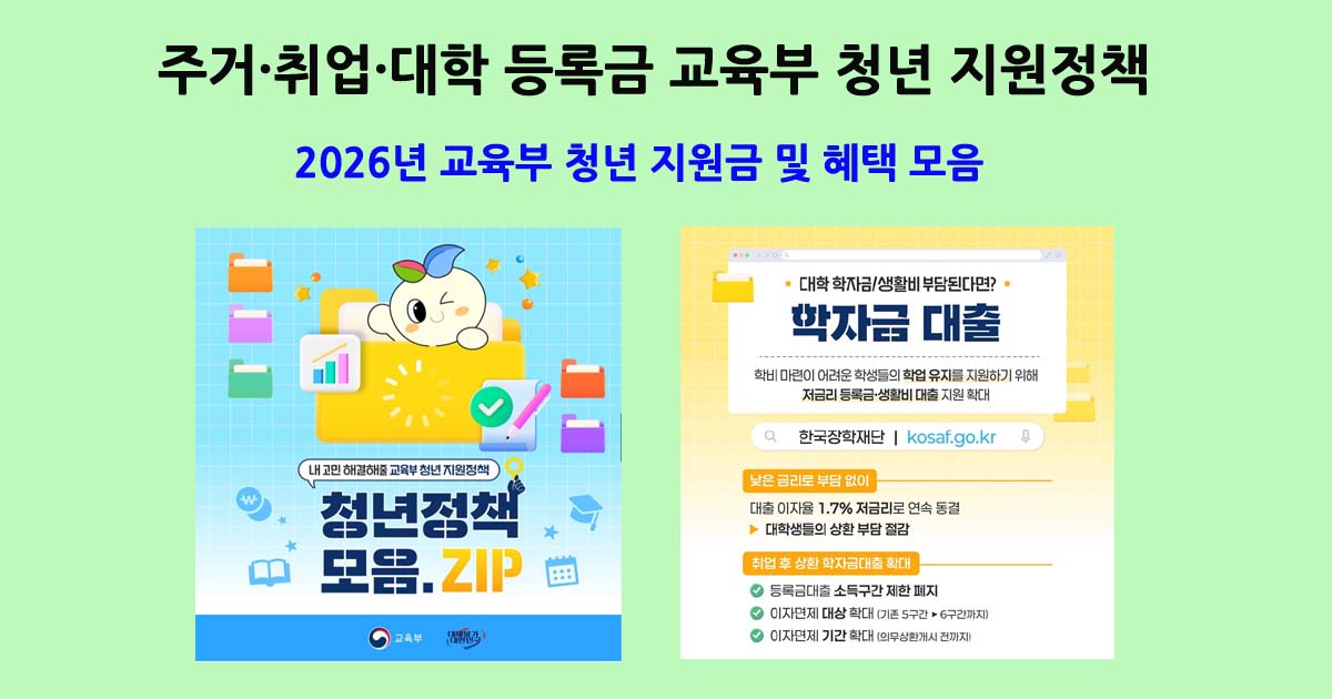 2026년교육부청년지원혜택
