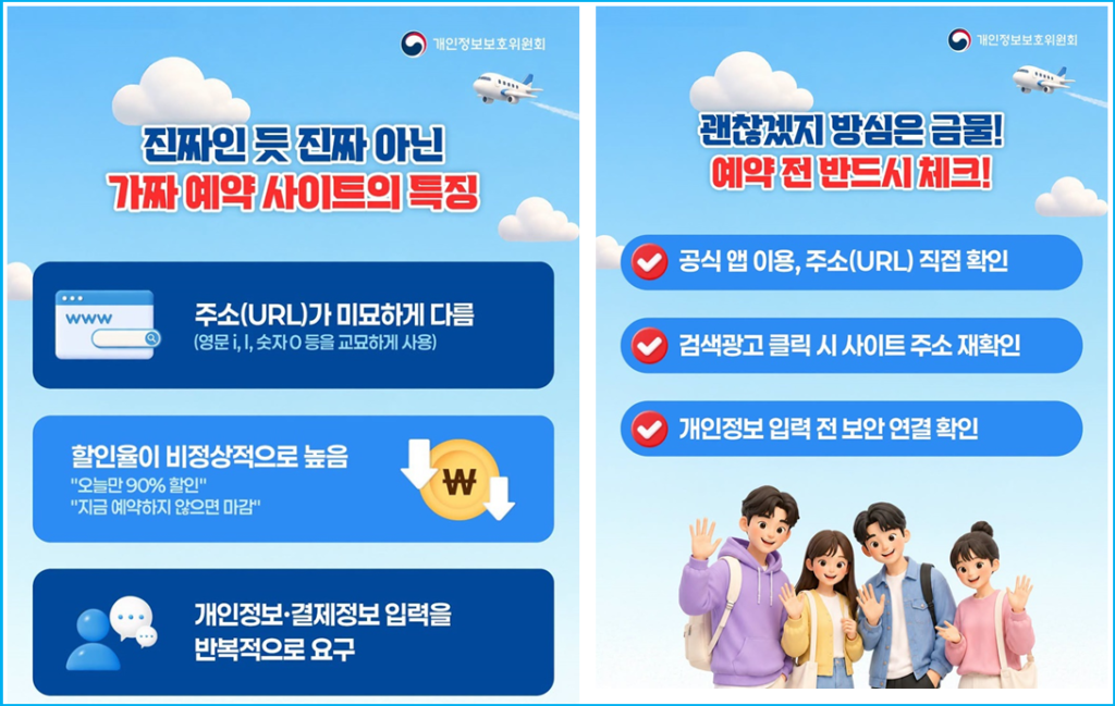 가짜 예약 사이트 교묘한 URL 구별 방법 3 가짜 예약 사이트 교묘한 URL 구별 방법 2