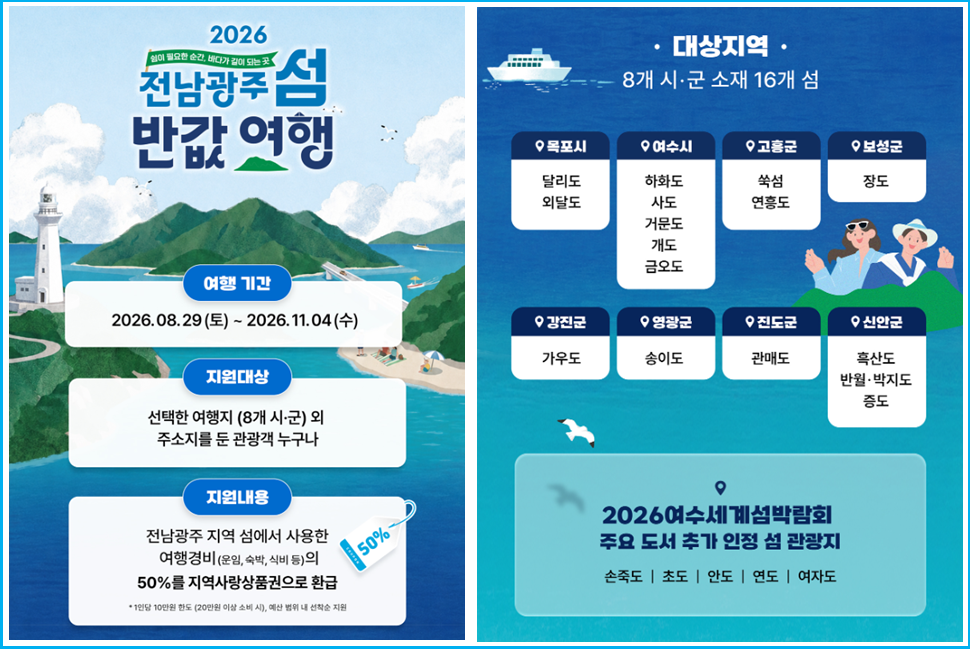 여수·신안·고흥 섬 여행 절반값에 다녀오는 법 2